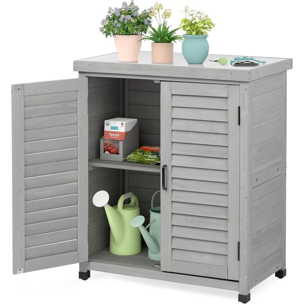 Outdoor Furniture Bench - Mobile da Esterno con Armadietto e