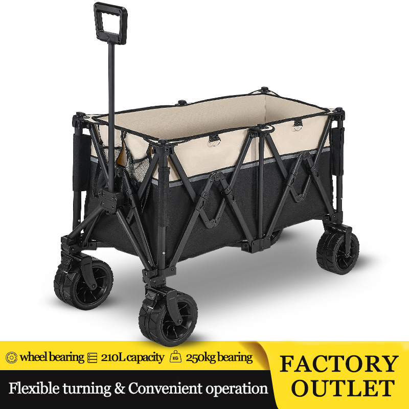 Outdoor Furniture Shop - Carrello Pieghevole Extra Lungo, Capacità 260L,