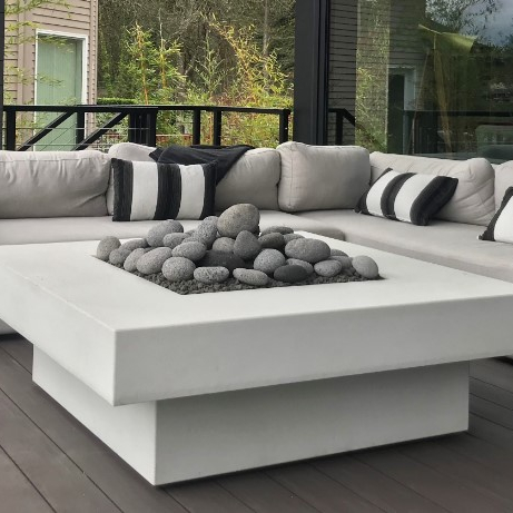 Outdoor Furniture With Fire Pit - Set Divano da Esterno con Tavolo