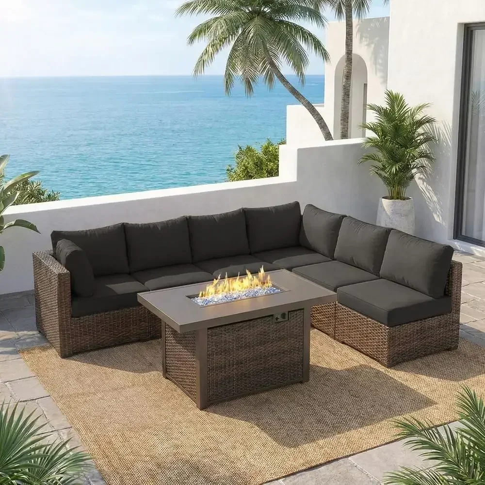 Outdoor Furniture With Fire Pit - Set di mobili da giardino da