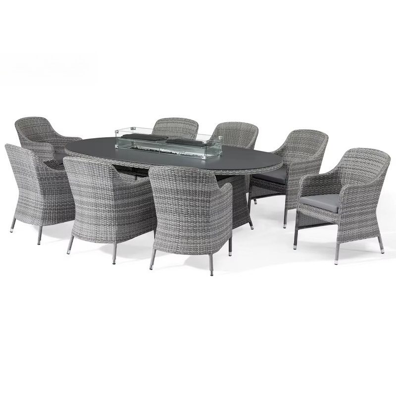 Set da Giardino Moderno in Rat - Outdoor Furniture With Fire Pit recensione e prezzo