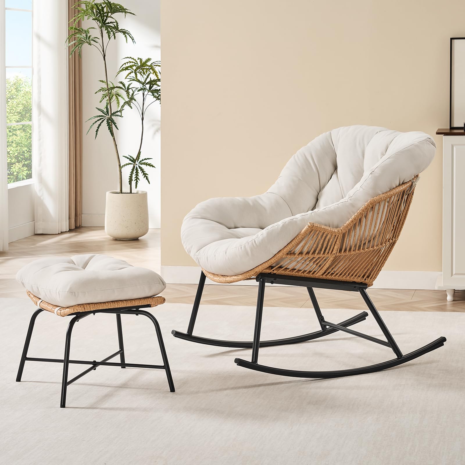 Sedia a dondolo Papasan in rat - Outdoor Furniture Egg Chair recensione e prezzo