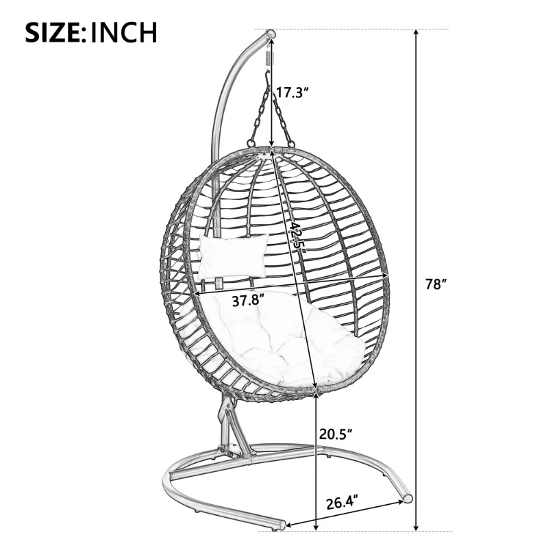 Sedia a dondolo pieghevole a f - Outdoor Furniture Egg Chair recensione e prezzo