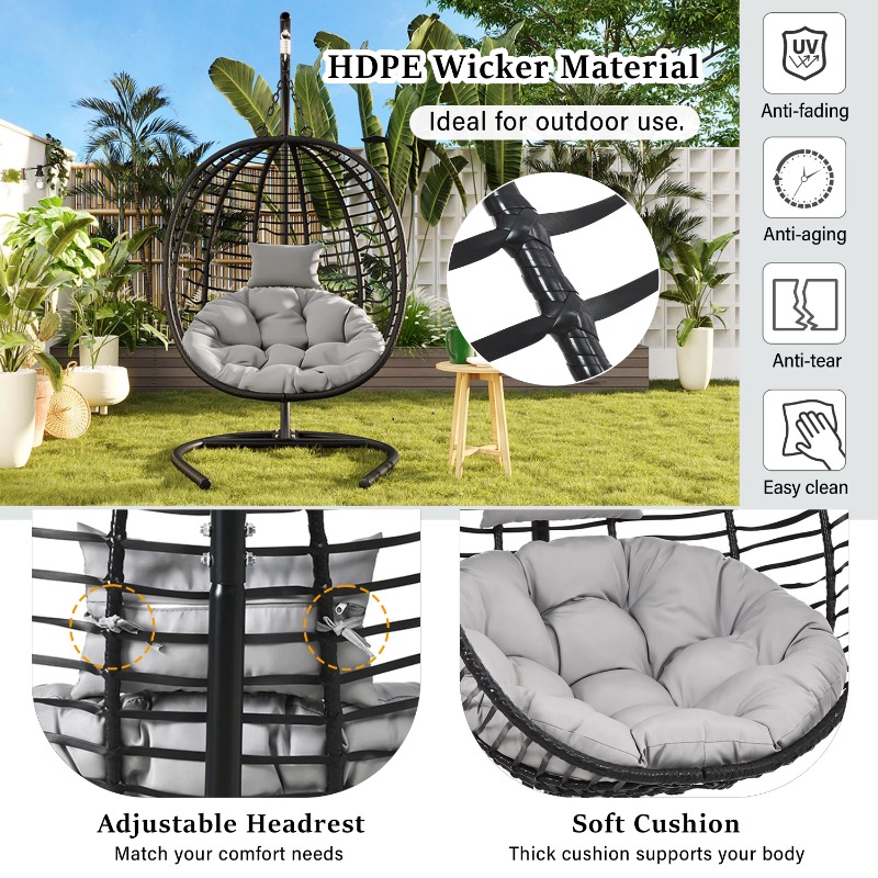 Sedia a dondolo pieghevole a f - Outdoor Furniture Egg Chair recensione e prezzo