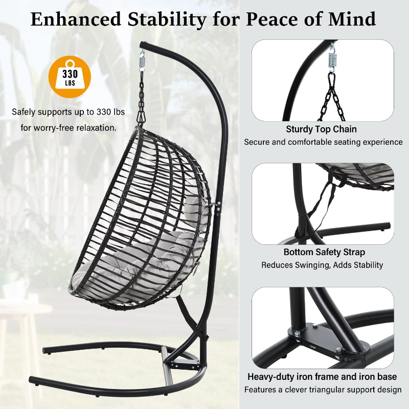 Sedia a dondolo pieghevole a f - Outdoor Furniture Egg Chair recensione e prezzo