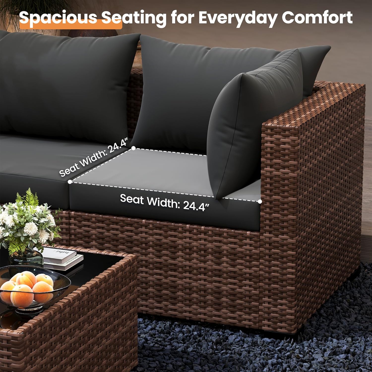 Set Divano Sezionale da Estern - Outdoor Furniture With Fire Pit recensione e prezzo