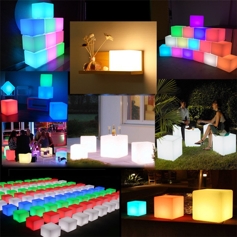 Tavolino a Cubo LED in PE Rici - Outdoor Furniture Recycled Plastic recensione e prezzo