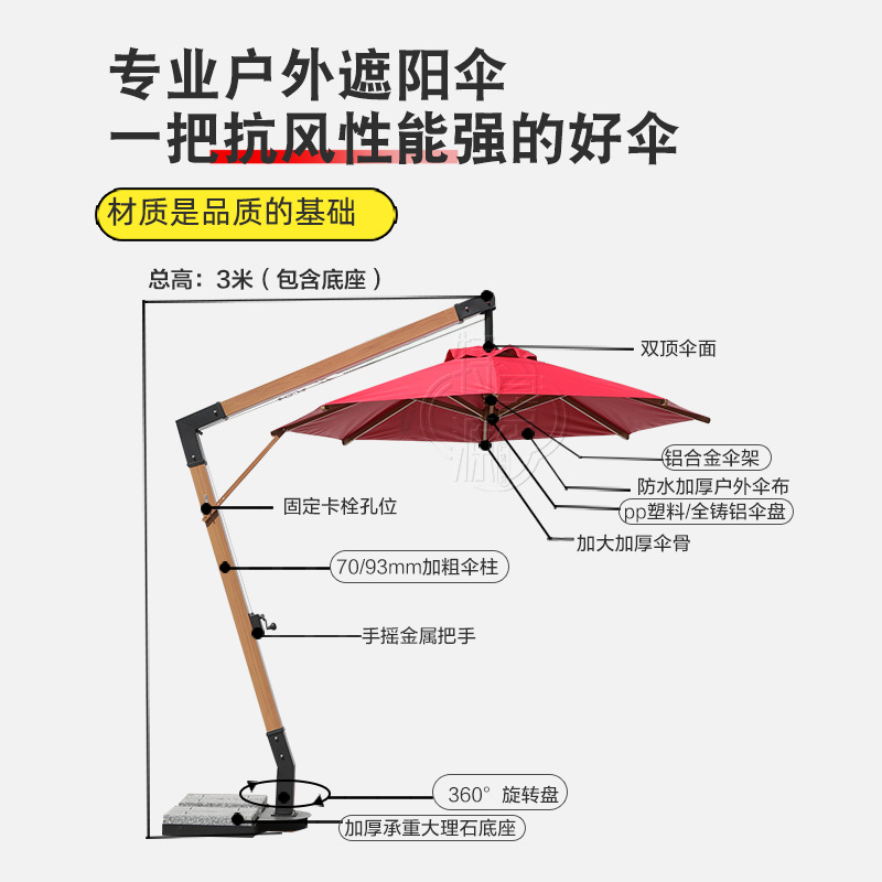 Ombrellone Grande a 7 Pali per - Outdoor Furniture Shop recensione e prezzo