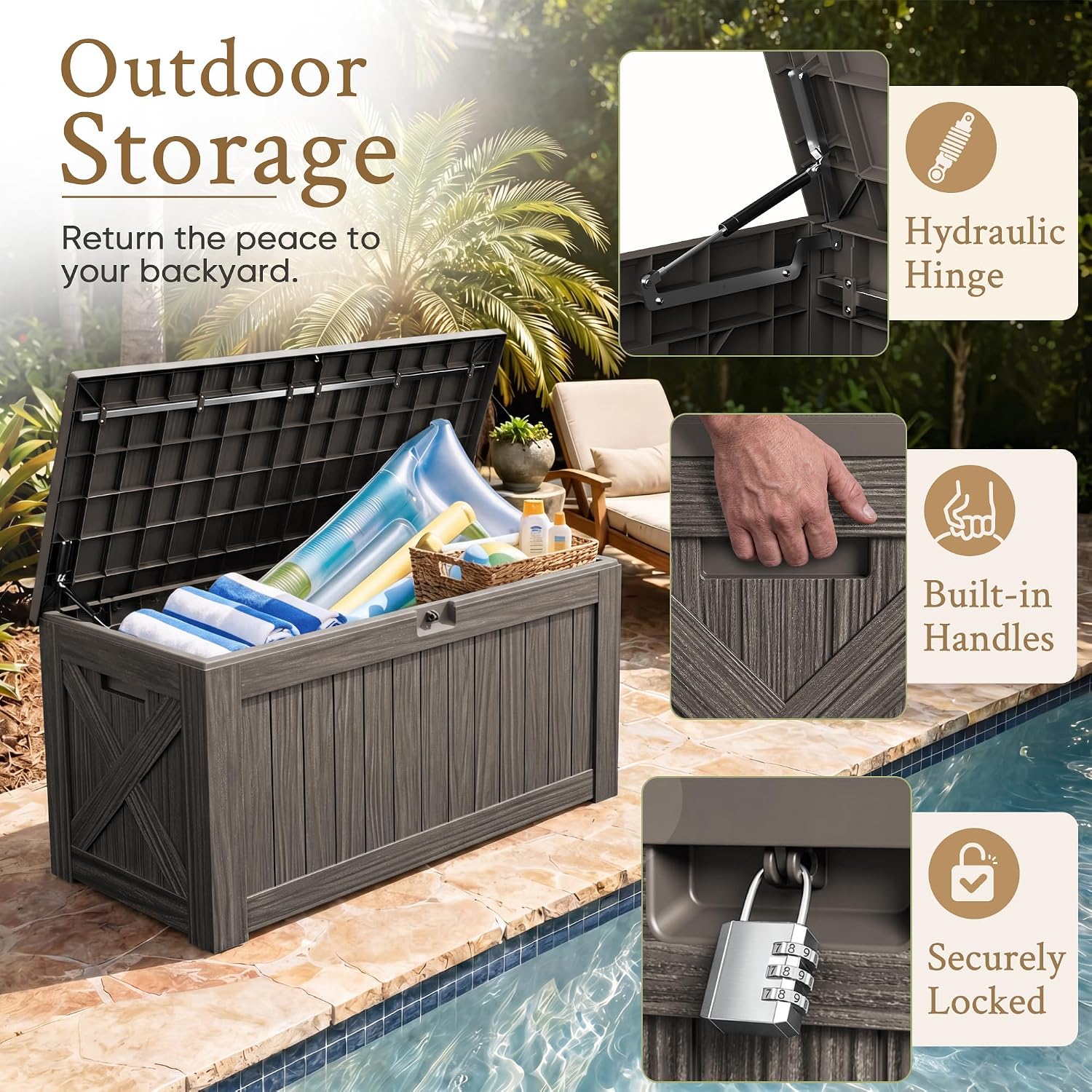 Contenitore da Esterno da 120  - Outdoor Furniture Bench recensione e prezzo