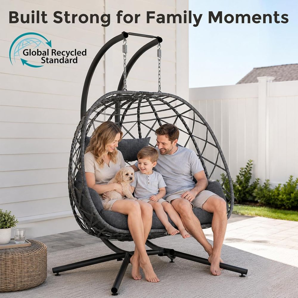 Sedia a dondolo doppia a forma - Outdoor Furniture Egg Chair recensione e prezzo