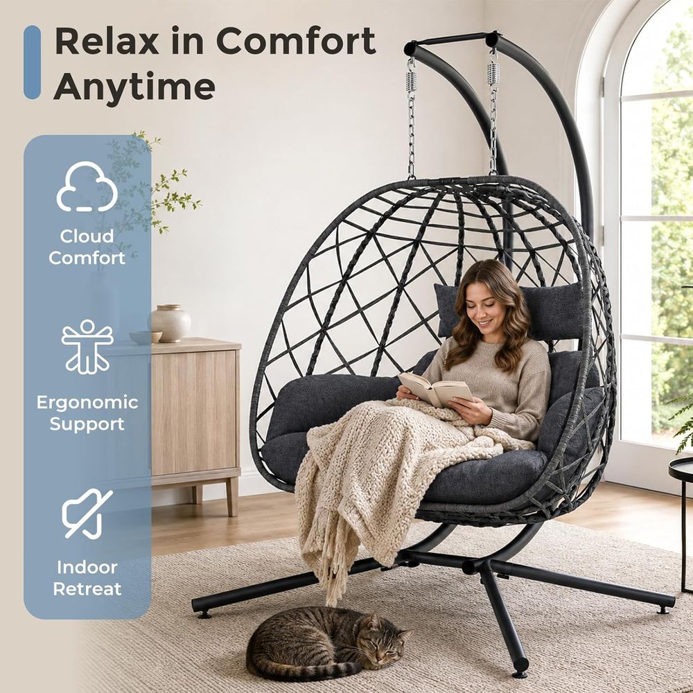 Sedia a dondolo doppia a forma - Outdoor Furniture Egg Chair recensione e prezzo