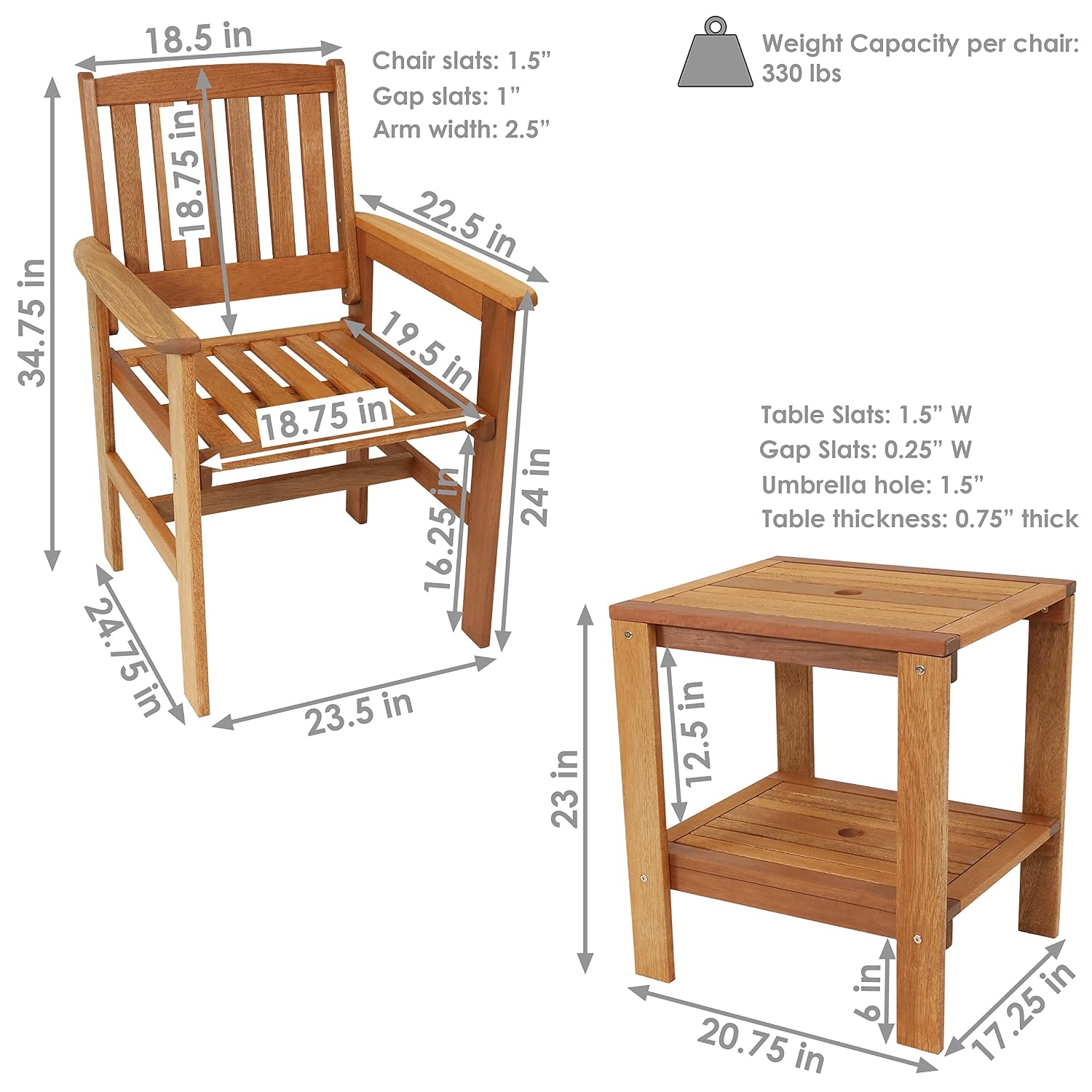 Set da Patio in Legno 3 Pezzi: - Outdoor Furniture Oil Teak recensione e prezzo
