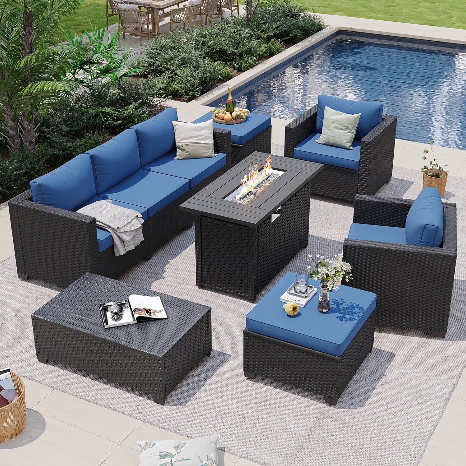 Divano Sezionale da Esterno Bl - Outdoor Furniture With Fire Pit recensione e prezzo