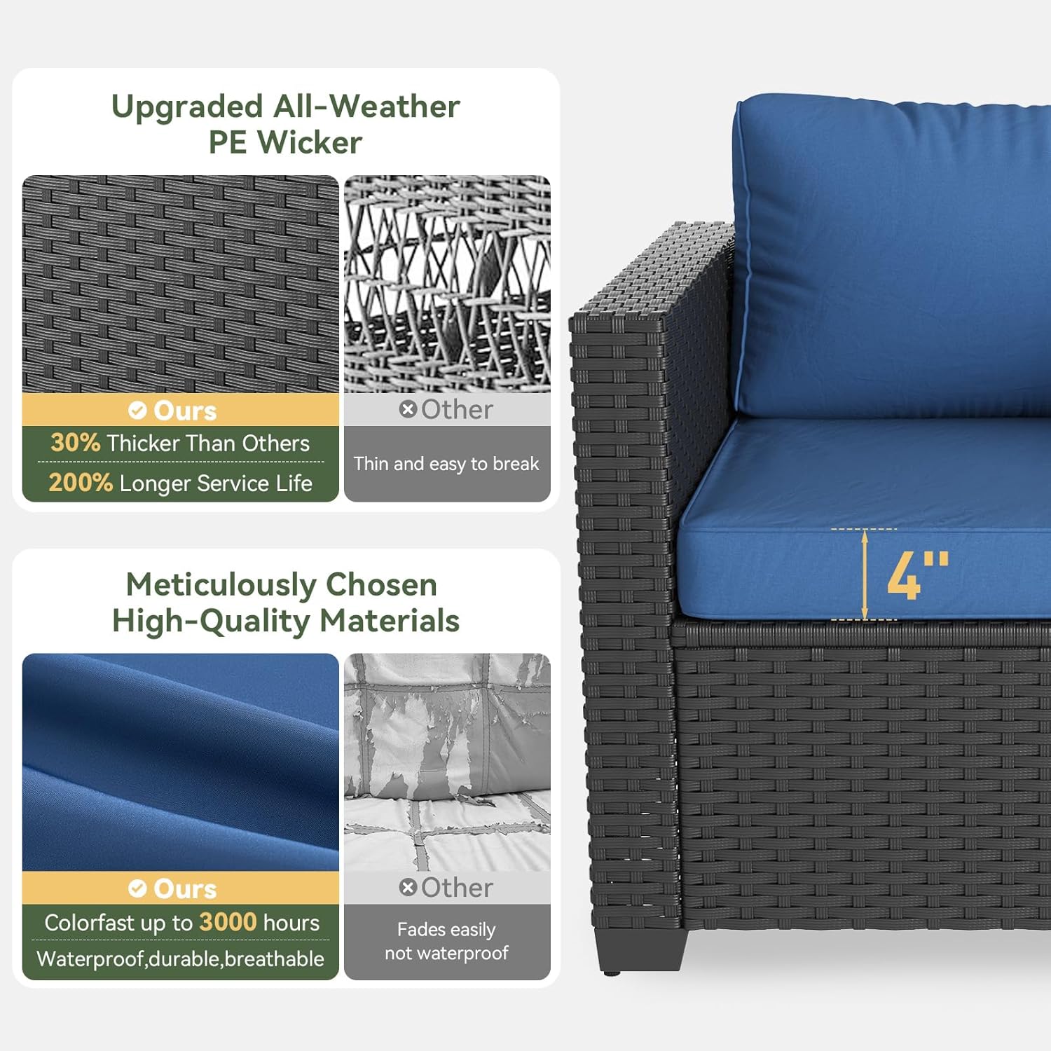 Divano Sezionale da Esterno Bl - Outdoor Furniture With Fire Pit recensione e prezzo
