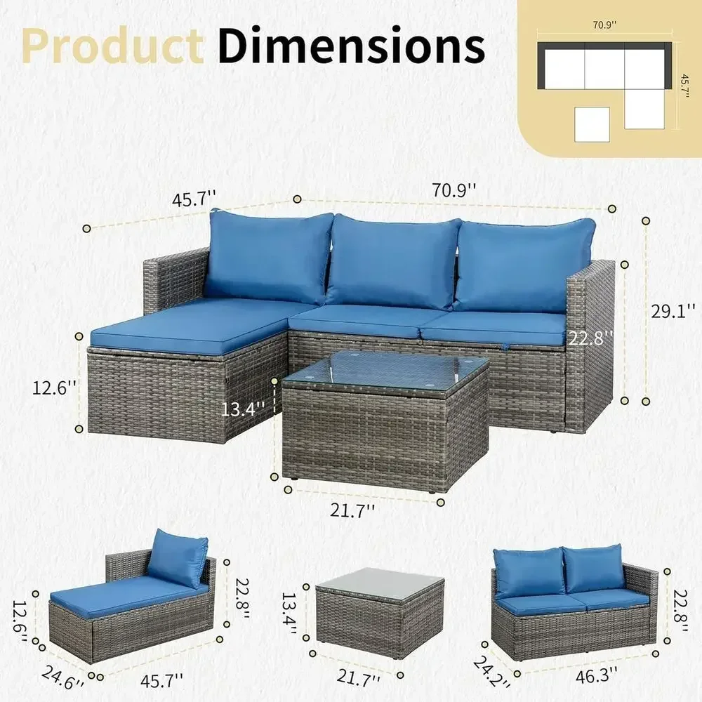 Set di Mobili da Esterno in Vi - Outdoor Furniture With Fire Pit recensione e prezzo